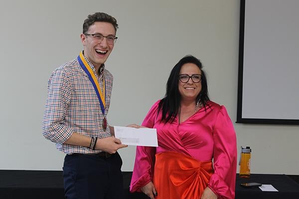 Nolan Babcock St Albans high receives scholarship from Chemours employee Michelle Young